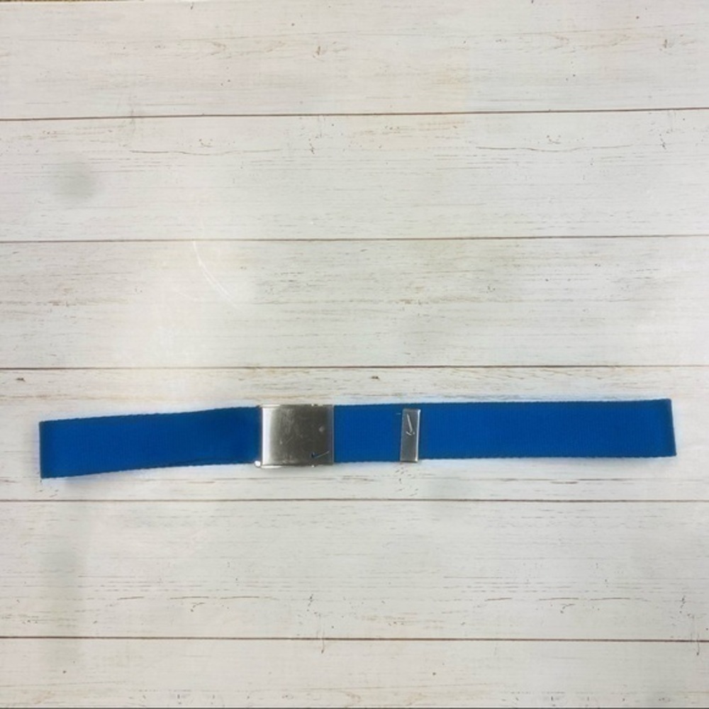 Nike Menโs Blue Web Belt With Bottle Opener Buckle